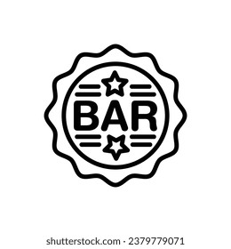 Bar Sign Outline Icon Vector Illustration