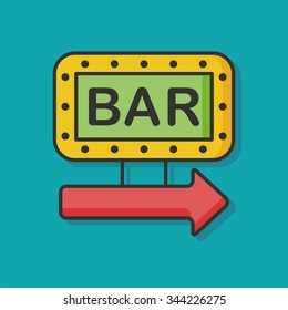 bar sign vector icon