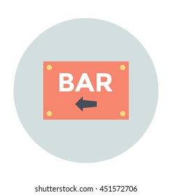 Bar Signboard Vector Icon