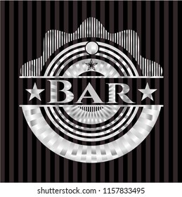 Bar silver shiny badge