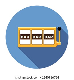 Bar slot reels icon vector illustration