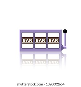 Bar slot reels icon vector illustration
