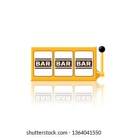 Bar slot reels icon vector illustration