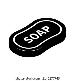 Bar of soap 3d isometric icon. Vector illustration, isolated on white background.