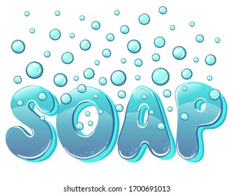 A bar of soap with foam isolated on a white background. soap and bubbles