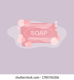 Jabón con espuma aislado en blanco. Ilustración vectorial. Icono vectorial de vectores de jabón rectangular de estilo plano 10