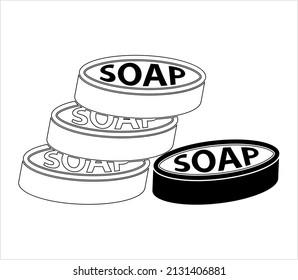 Bar Of Soap Icon, Hygiene Icon Vector Art Illustration