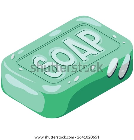 Bar of soap icon isolated vector illustration on white background