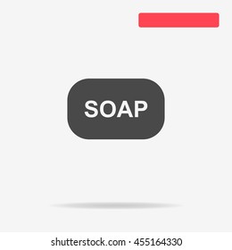 Bar of soap icon. Vector concept illustration for design.
