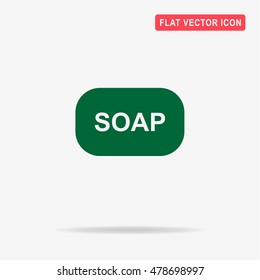 Bar of soap icon. Vector concept illustration for design.