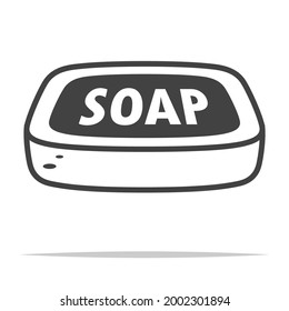 Bar soap icon vector isolated