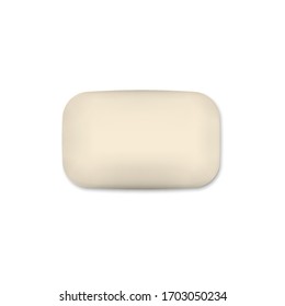 Bar Of Soap Isolated On White Background. Vector Illustration. Eps 10.