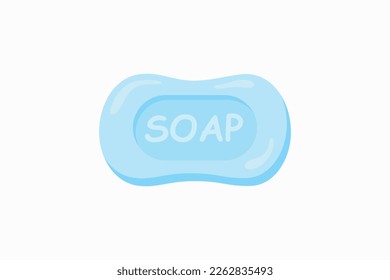 Bar of Soap isolated on white background. Vector illustration.
