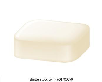 Bar of soap isolated on white. Easy recolored vector. Eps8. RGB. One global color