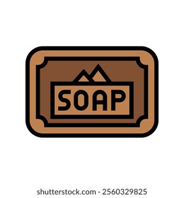 bar soap men cosmetic color icon vector. bar soap men cosmetic sign. isolated symbol illustration