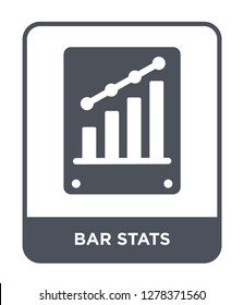 bar stats icon vector on white background, bar stats trendy filled icons from Business and analytics collection, bar stats vector illustration