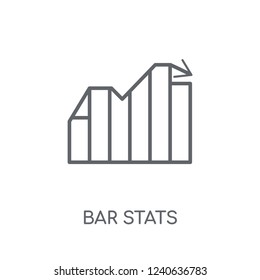Bar Stats linear icon. Modern outline Bar Stats logo concept on white background from Business and analytics collection. Suitable for use on web apps, mobile apps and print media.