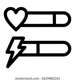 Coleção de Ícones de Vetor Simples de Estatísticas de Barra