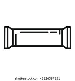 Bar stick icon outline vector. Protein nutrition. Health meal