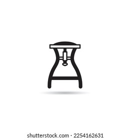 ilustración vectorial de icono de taburete de barra y silla