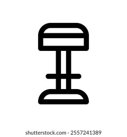 Bar stool. Editable stroke vector icon.