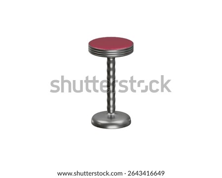 bar stool icon 3d illustration render
