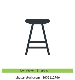 Bar stool icon design element logo template vector eps10