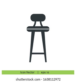 Bar stool icon design element logo template vector eps10