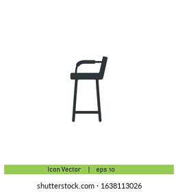 Bar stool icon design element logo template vector eps10