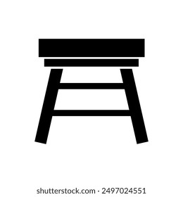 Icono de taburete de bar ilustrado sobre fondo