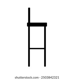 Bar stool icon illustrated on background