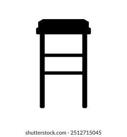 Ícone de banqueta de barra ilustrado no plano de fundo