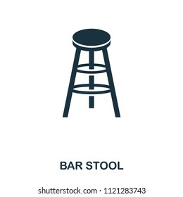 Bar Stool icon. Line style icon design. UI. Illustration of bar stool icon. Pictogram isolated on white. Ready to use in web design, apps, software, print.