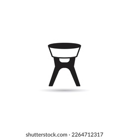 bar stool icon on white background