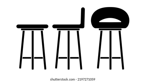 Bar Stool Icon, Pub Symbol