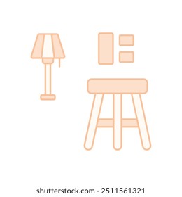 Ícone de banqueta de barras pronto para usar a ilustração de vetor