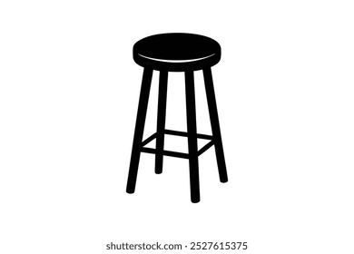 Taburete de bar Diseño de Vector de silueta de icono aislado