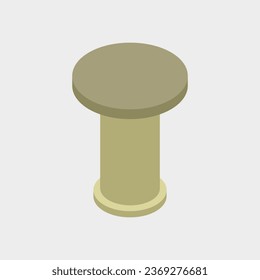 Bar stool isometric illustrated in vector