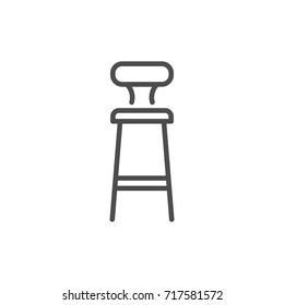 Bar stool line icon