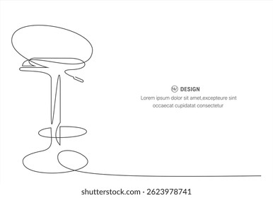 barra ícone de linha de fezes - desenho de linha contínua. Traçado editável.
