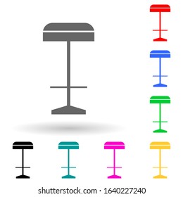 bar stool multi color style icon. Simple glyph, flat vector of furniture icons for ui and ux, website or mobile application