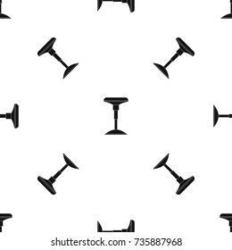 Bar stool pattern repeat seamless in black color for any design. Vector geometric illustration