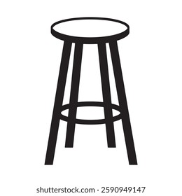 Bar Stool silhouette vector illustration