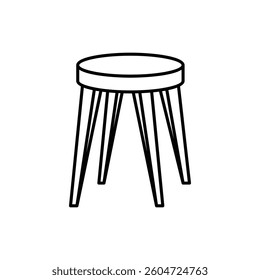 Bar Stool vector icon stock illustration