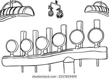 Bar Table Sketch Hotel restaurant Lifestyle Concept sketch, Table chair. sketch illustration vector, bar restaurant interior design