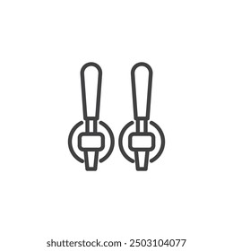 Bar Tap Handles line icon. linear style sign for mobile concept and web design. Beer tap outline vector icon. Symbol, logo illustration. Vector graphics