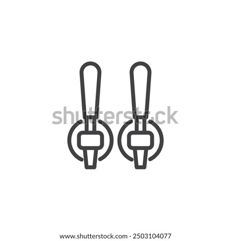 Bar Tap Handles line icon. linear style sign for mobile concept and web design. Beer tap outline vector icon. Symbol, logo illustration. Vector graphics