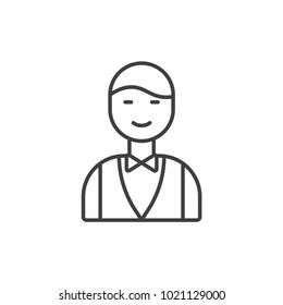 Bar tender line icon.
