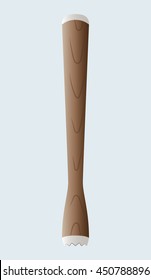 Bar tool wooden muddler for cocktails on grey background.