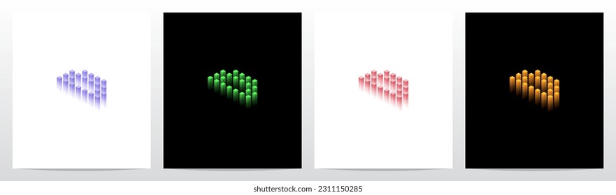 Bar Tower Letter Logo Design D